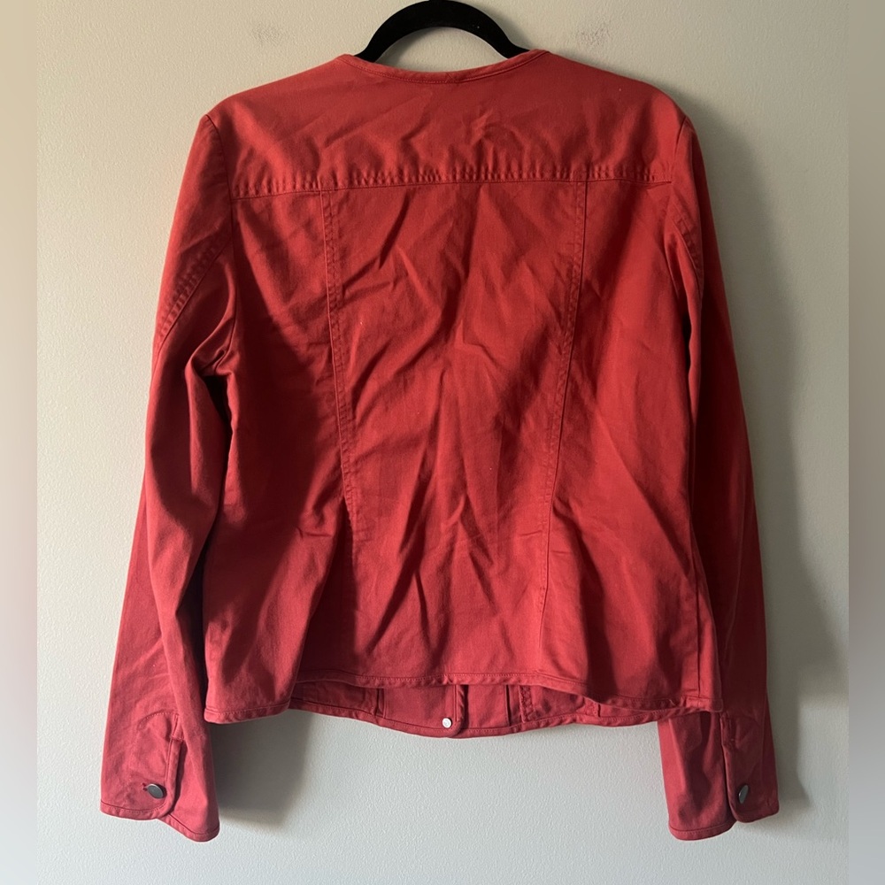 Pendleton Red Snap Front Cotton Stretch Jacket Si… - image 2